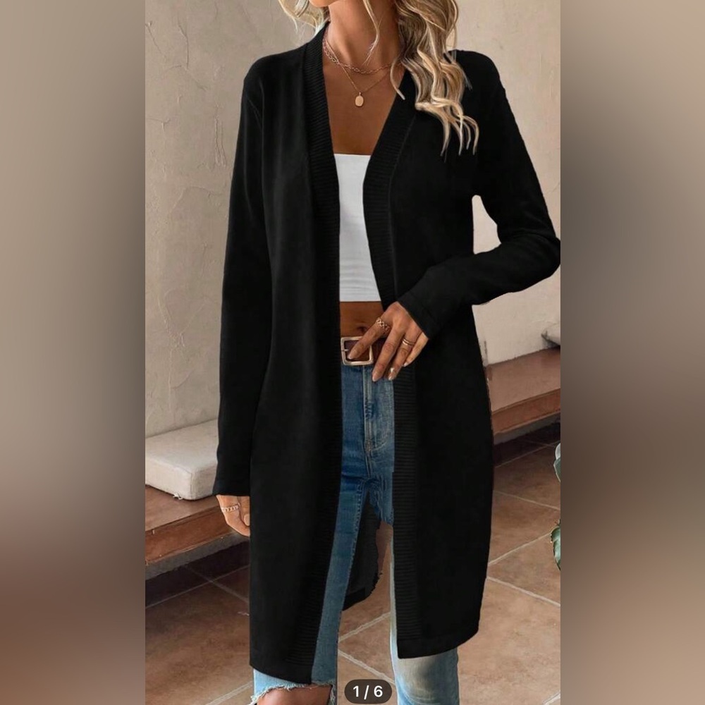 Express Black Duster Cardigan